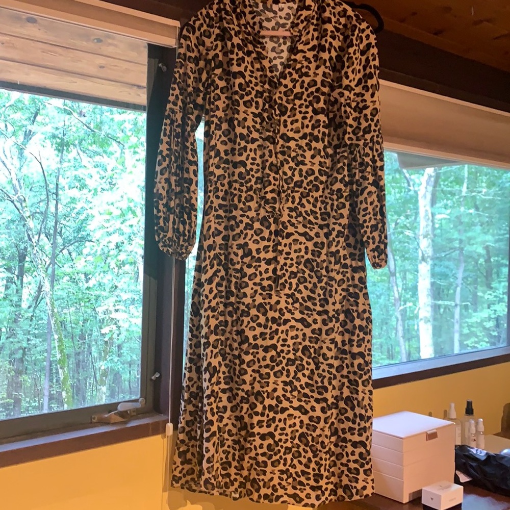 Mid length leopard dress